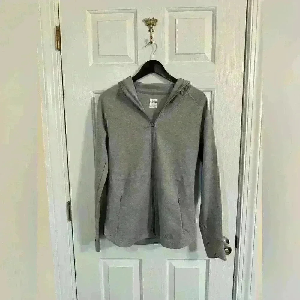 NORTH FACE, womens lightweight, cotton jacket, size small, grey